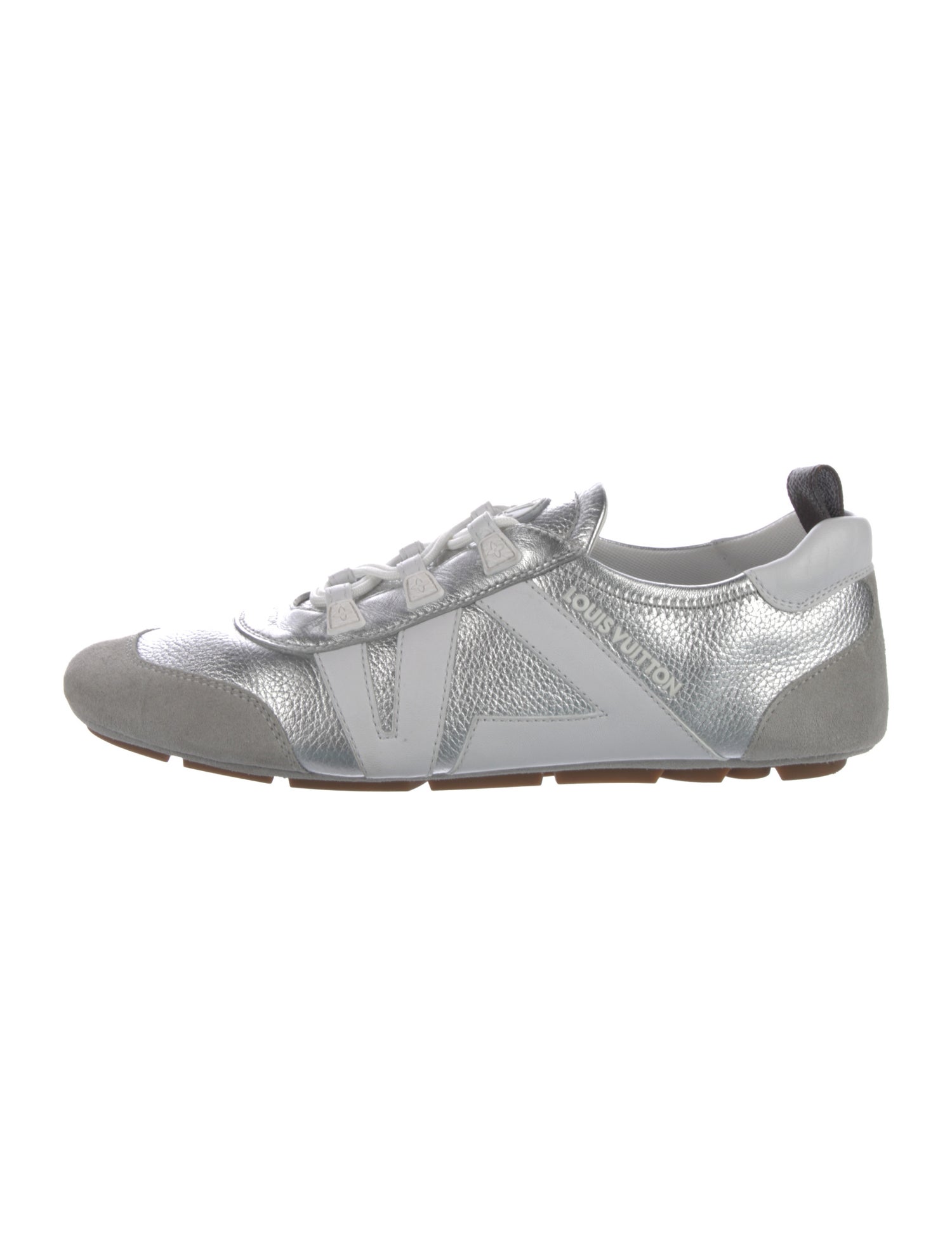 Louis Vuitton Leather Colorblock Pattern Sneakers