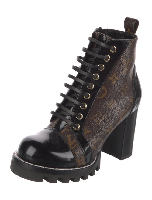 Louis Vuitton Monogram Pattern Combat Boots