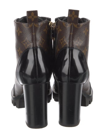 Louis Vuitton Monogram Pattern Combat Boots