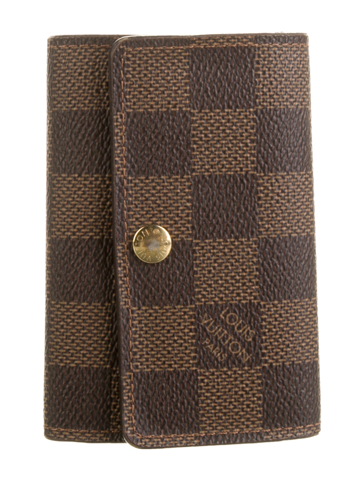 Louis Vuitton Damier Ebene Pattern Coated Canvas Wallet w/ Tags