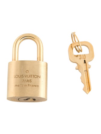 Louis Vuitton Brass Lock & Key Set