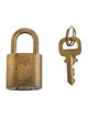 Louis Vuitton Brass Lock & Key Set