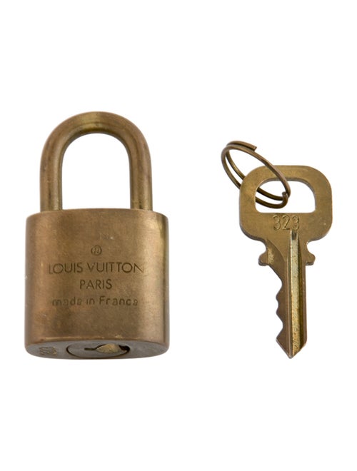 Louis Vuitton Brass Lock & Key Set