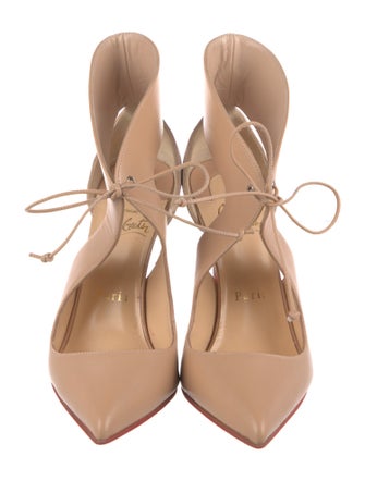 Christian Louboutin Leather Cutout Accent Pumps