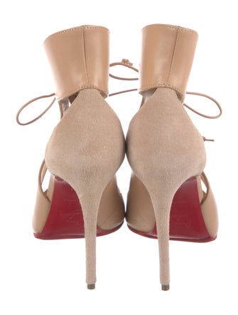 Christian Louboutin Leather Cutout Accent Pumps