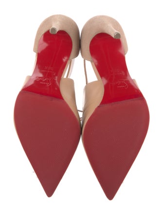 Christian Louboutin Leather Cutout Accent Pumps