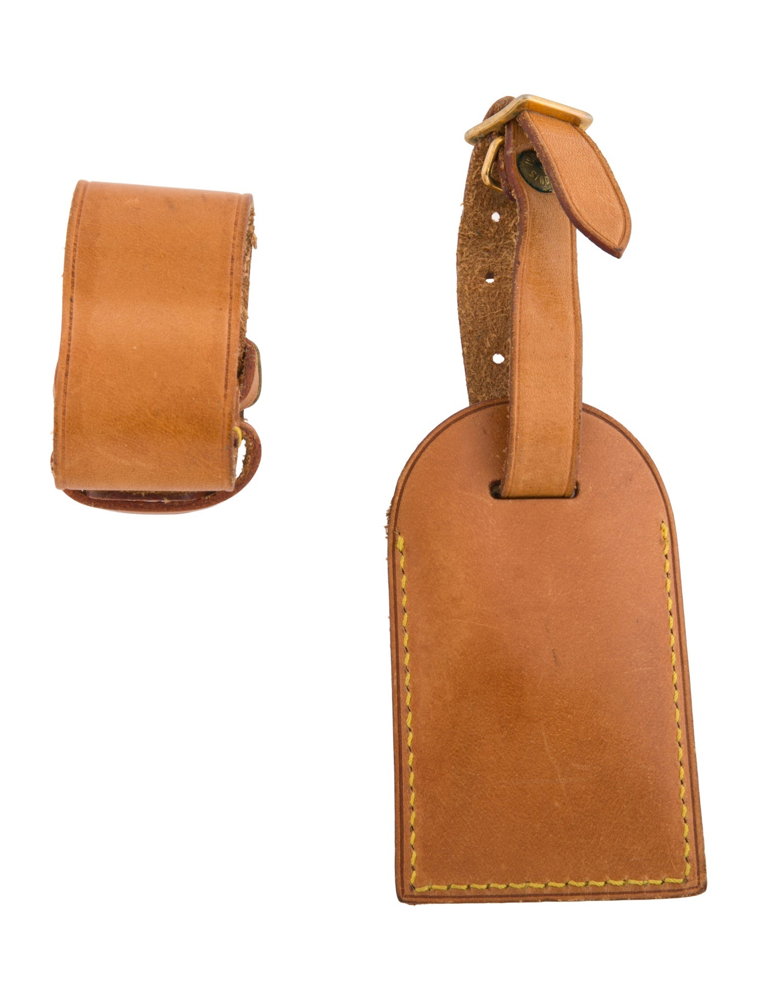 Louis Vuitton Vachetta Luggage Tag & Handle Strap Set