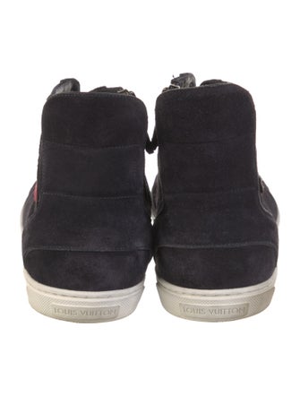Louis Vuitton Suede Embroidered Accent Sneakers