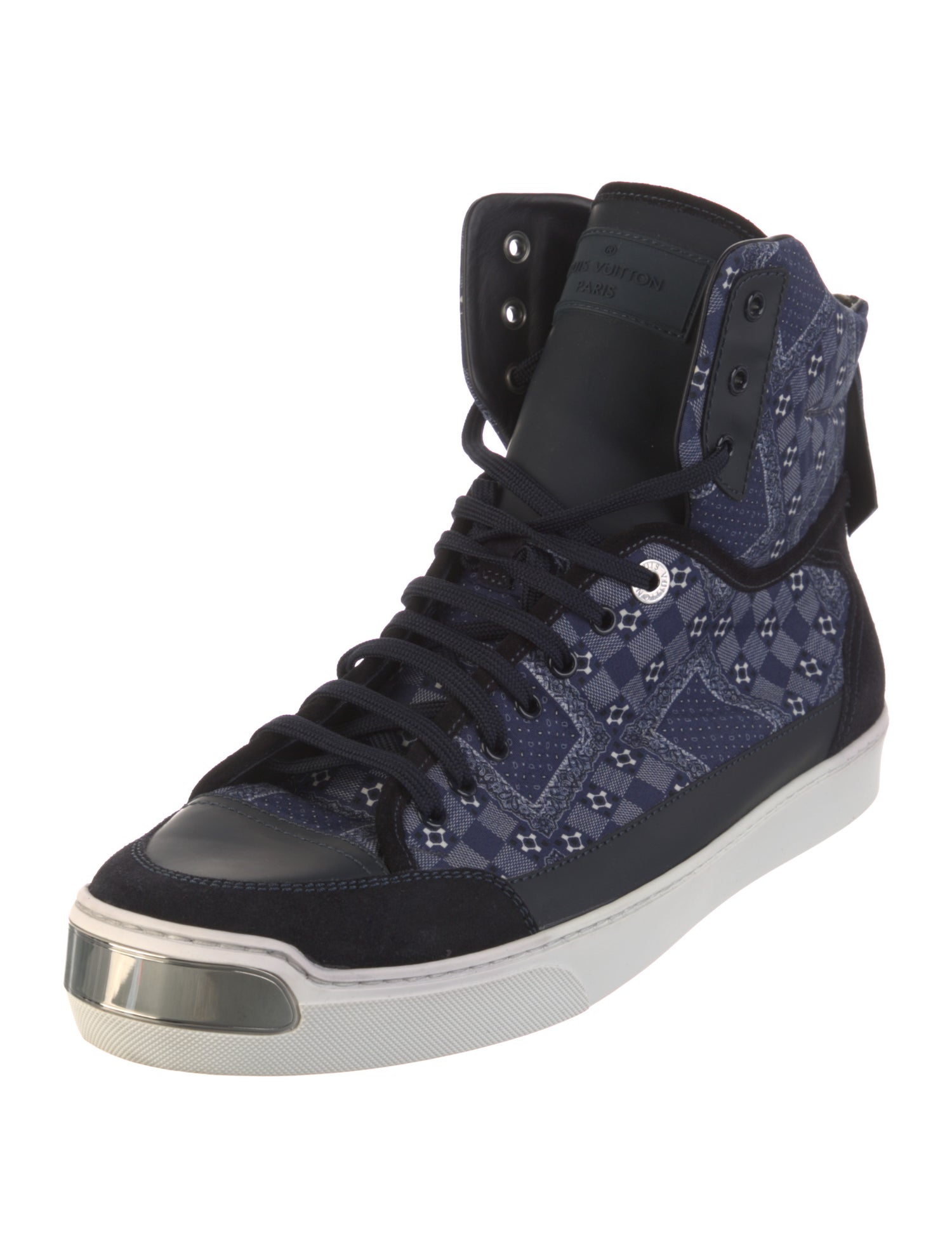 Louis Vuitton Plaid Print Sneakers