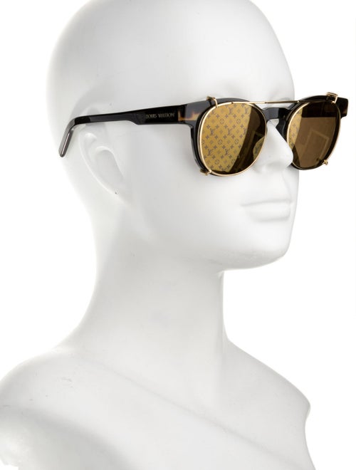 Louis Vuitton Monogram Pattern Round Eyeglasses
