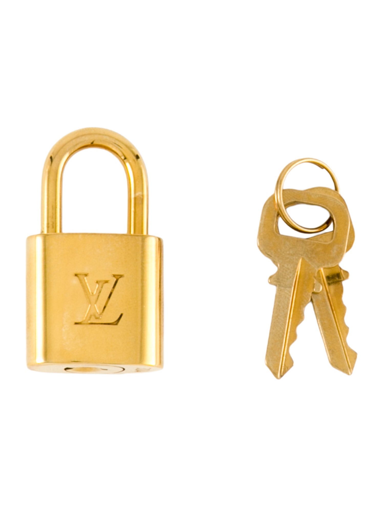 Louis Vuitton Brass Lock & Key Set
