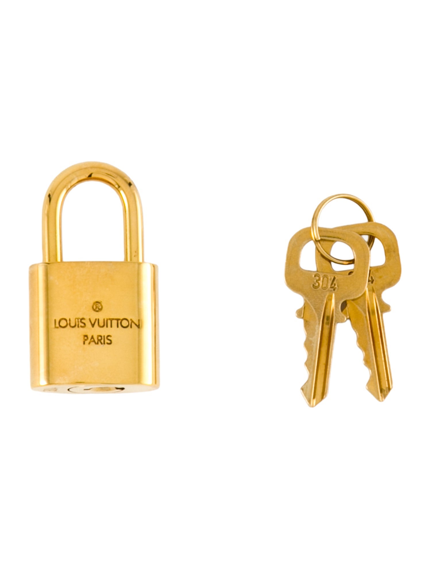 Louis Vuitton Brass Lock & Key Set