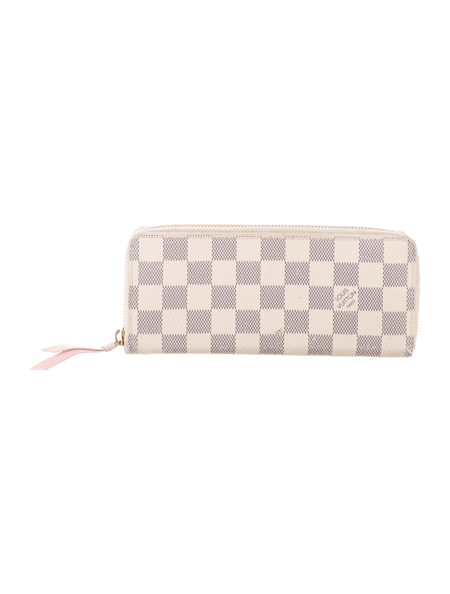 Louis Vuitton Damier Azur Pattern Coated Canvas Clemence Wallet