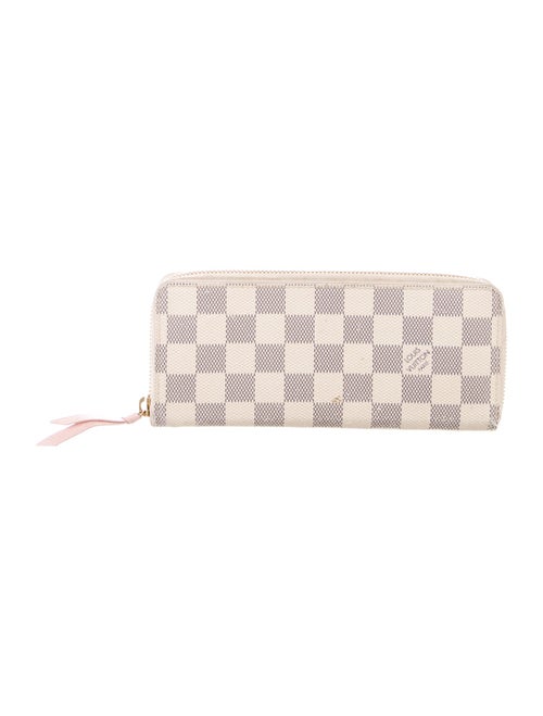 Louis Vuitton Damier Azur Pattern Coated Canvas Clemence Wallet