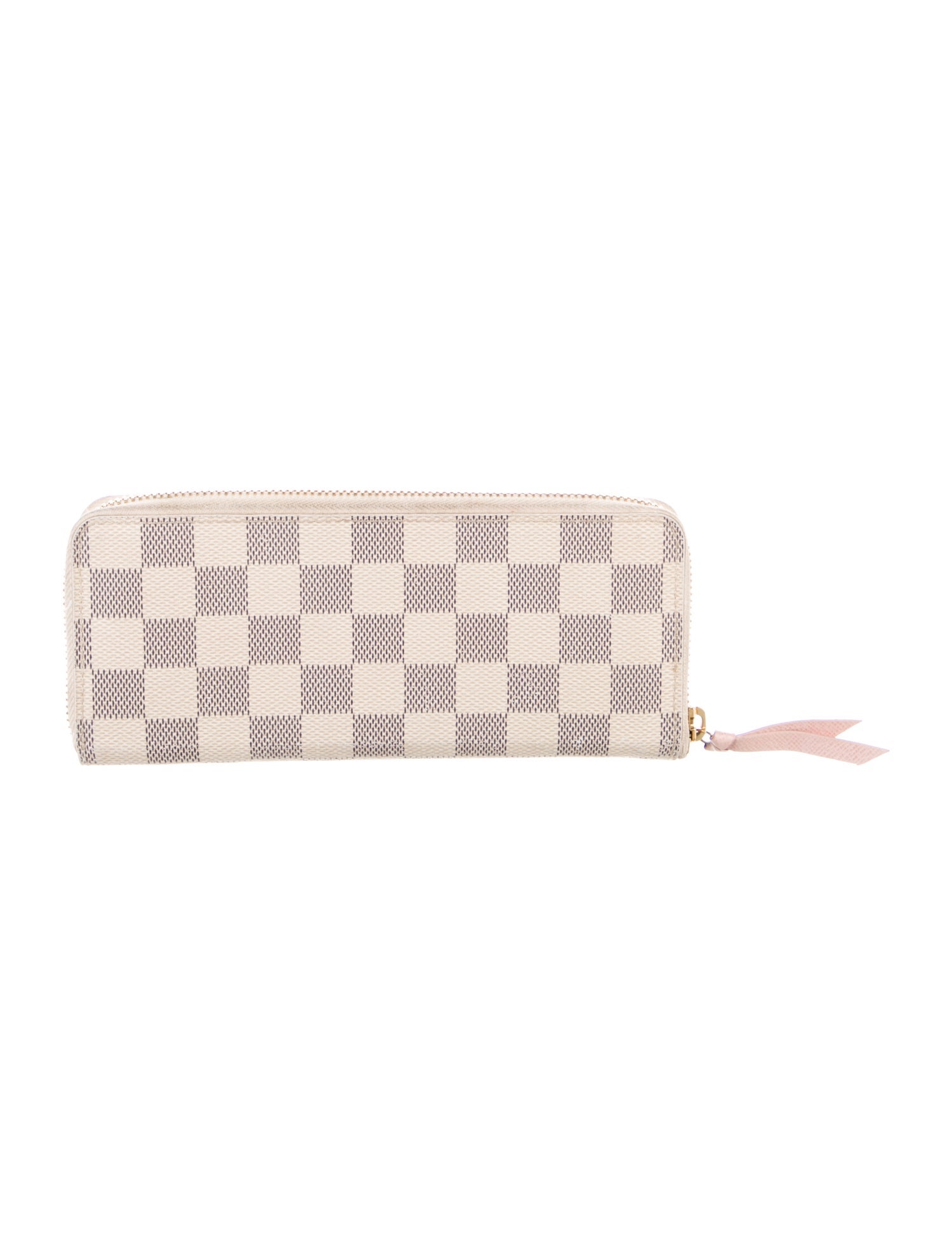 Louis Vuitton Damier Azur Pattern Coated Canvas Clemence Wallet