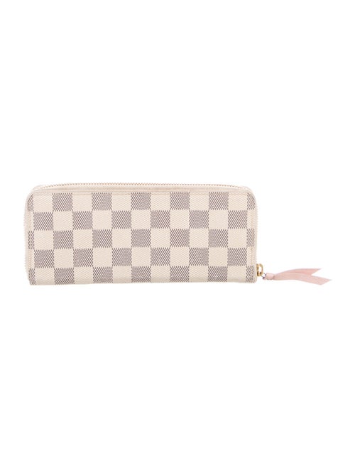 Louis Vuitton Damier Azur Pattern Coated Canvas Clemence Wallet
