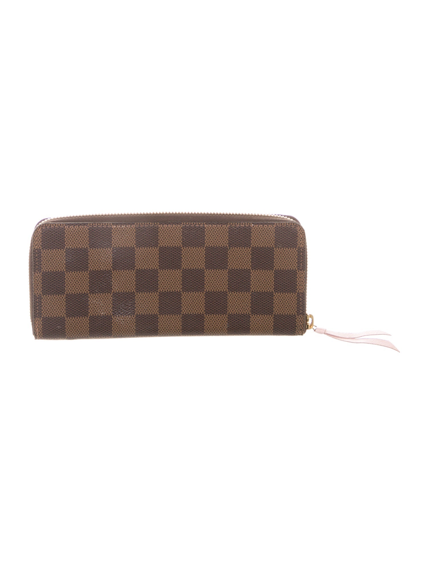 Louis Vuitton Damier Ebene Pattern Coated Canvas Zippy Wallet