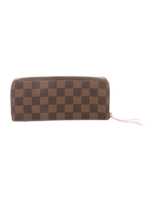 Louis Vuitton Damier Ebene Pattern Coated Canvas Zippy Wallet