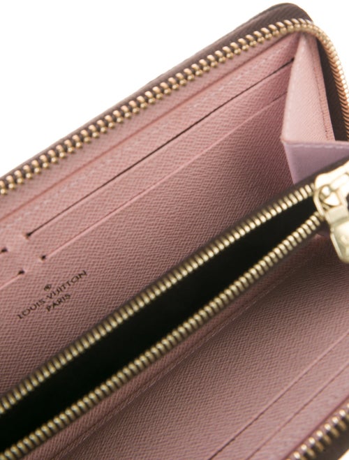 Louis Vuitton Damier Ebene Pattern Coated Canvas Zippy Wallet