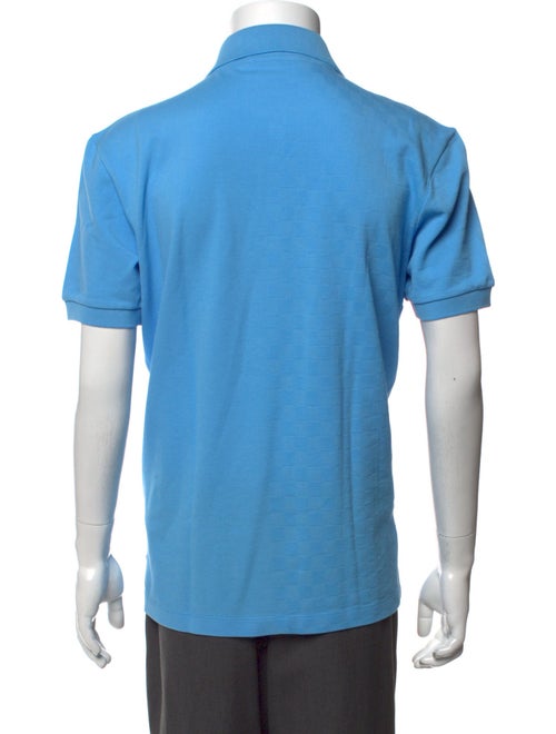 Louis Vuitton 2021 Damier Azur Pattern Polo Shirt
