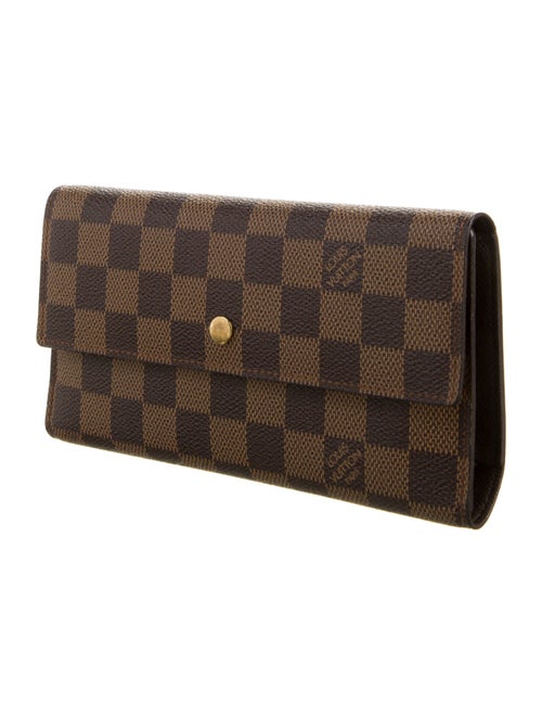 Louis Vuitton 2005 Damier Ebene Pattern Porte Trésor International Wallet