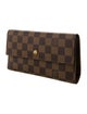 Louis Vuitton 2005 Damier Ebene Pattern Porte Trésor International Wallet