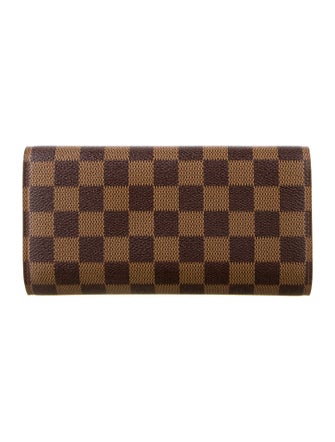 Louis Vuitton 2005 Damier Ebene Pattern Porte Trésor International Wallet