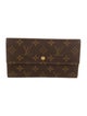 Louis Vuitton LV Monogram Coated Canvas Sarah Wallet