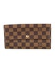 Louis Vuitton 2004 Damier Ebene Pattern Sarah Wallet