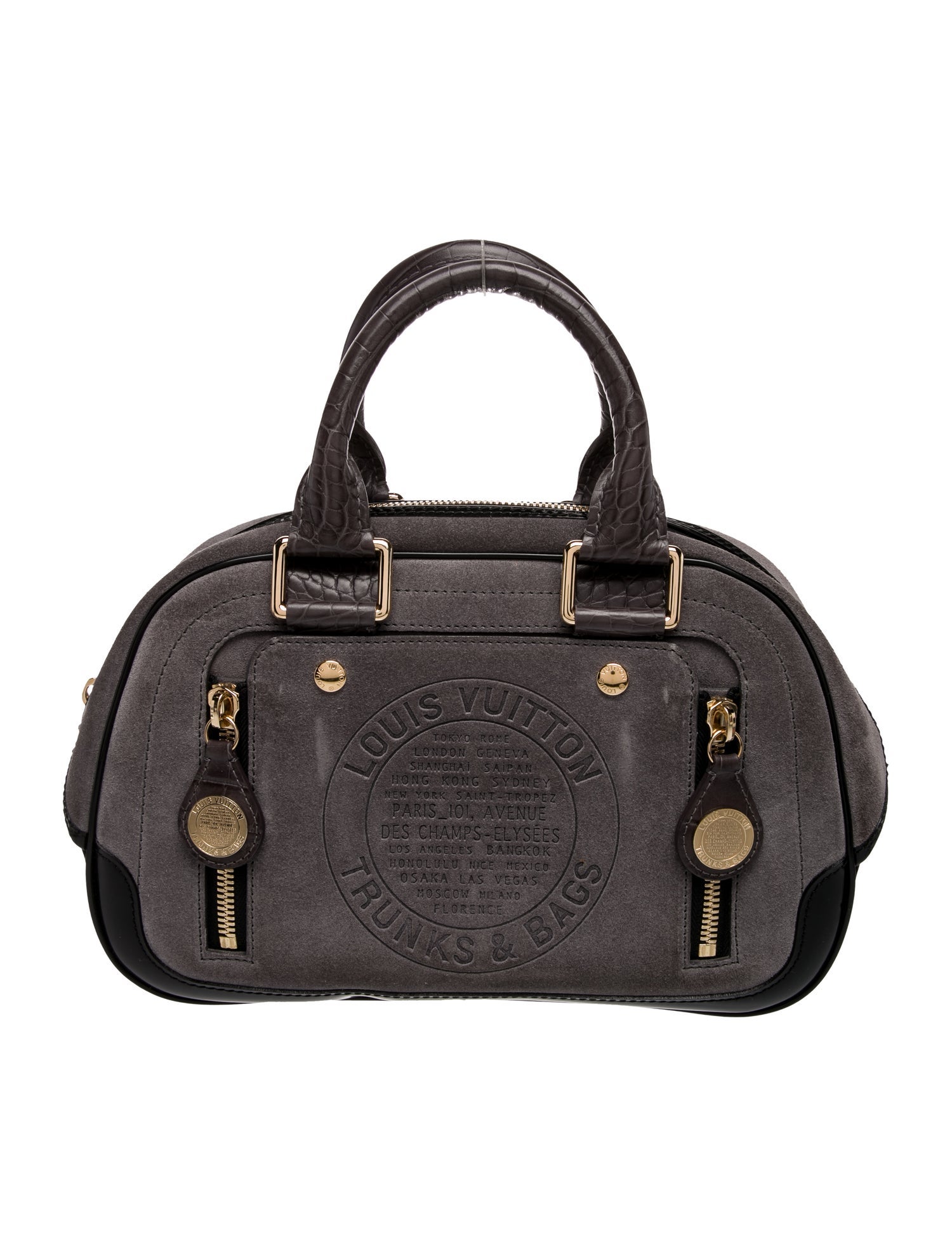 Louis Vuitton LV Monogram Havane Stamped Trunk Handle Bag GM