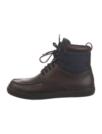 Louis Vuitton Leather Lace-Up Boots