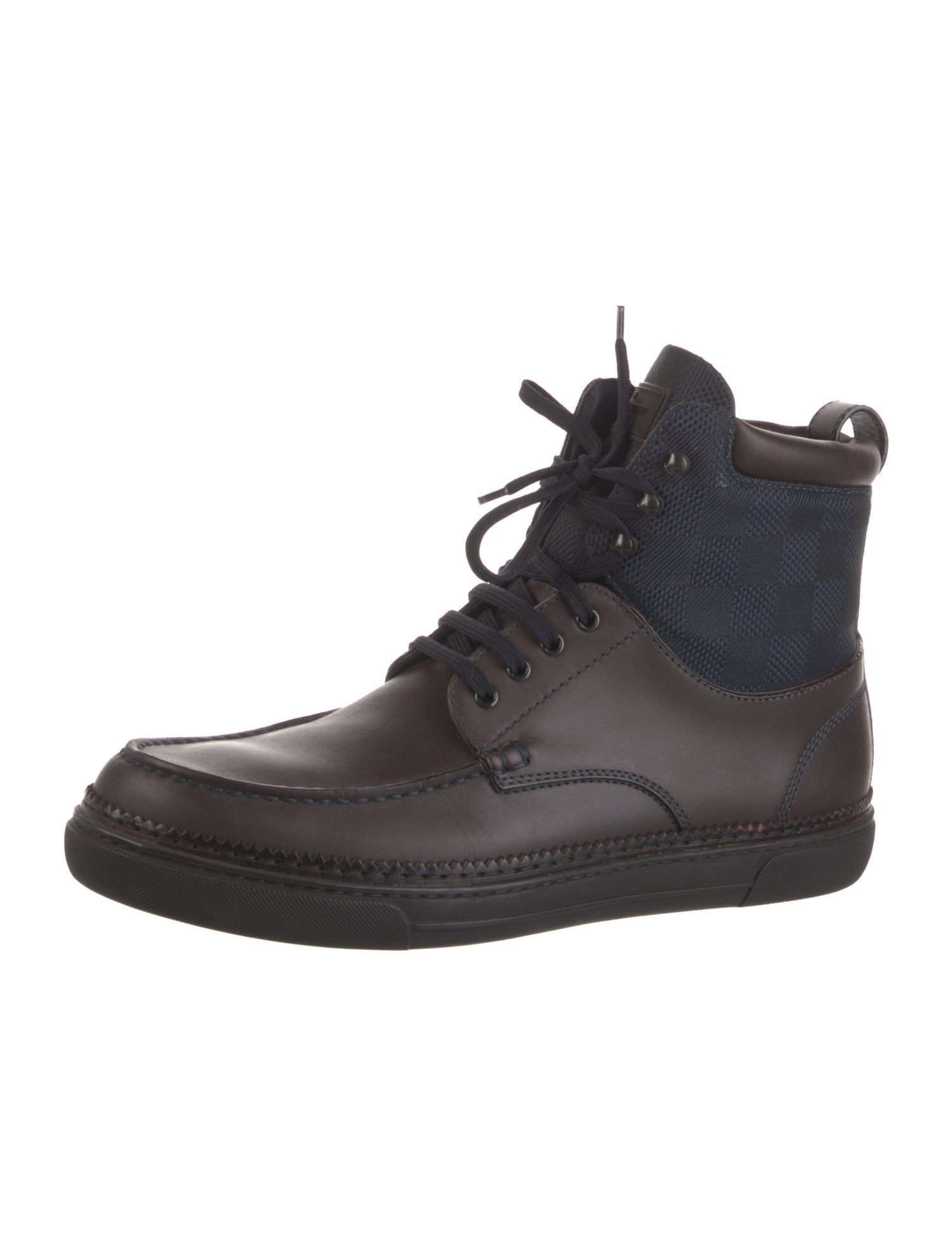 Louis Vuitton Leather Lace-Up Boots