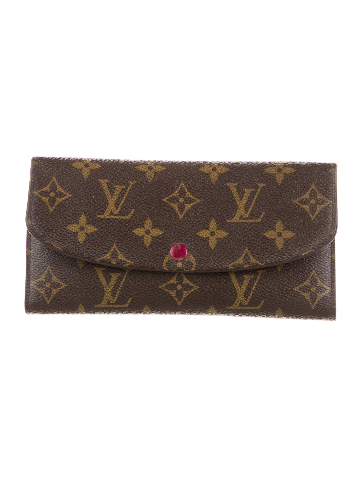 Louis Vuitton LV Monogram Coated Canvas Emilie Wallet