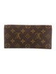 Louis Vuitton LV Monogram Coated Canvas Emilie Wallet