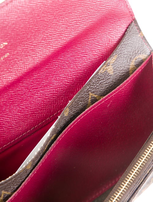 Louis Vuitton LV Monogram Coated Canvas Emilie Wallet