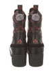 Louis Vuitton Suede Printed Combat Boots