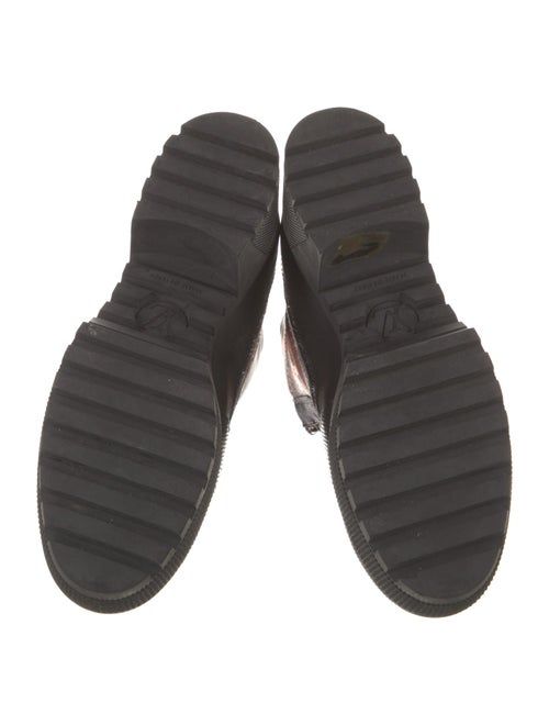 Louis Vuitton Suede Printed Combat Boots