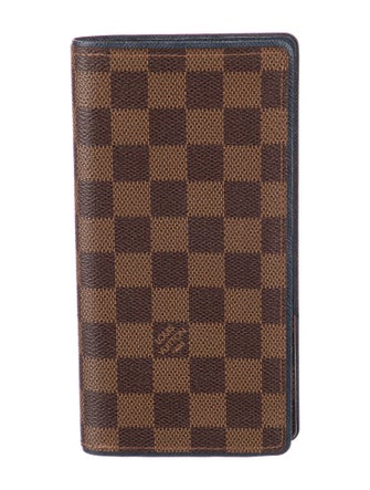 Louis Vuitton Damier Ebene Pattern Coated Canvas Brazza Wallet