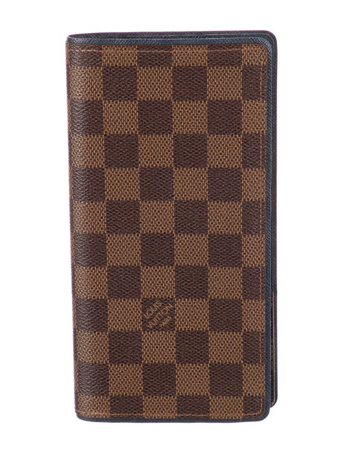 Louis Vuitton Damier Ebene Pattern Coated Canvas Brazza Wallet