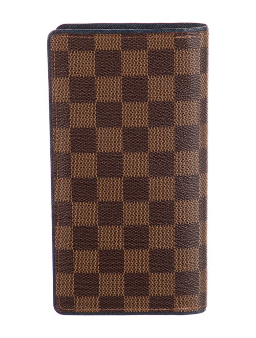Louis Vuitton Damier Ebene Pattern Coated Canvas Brazza Wallet
