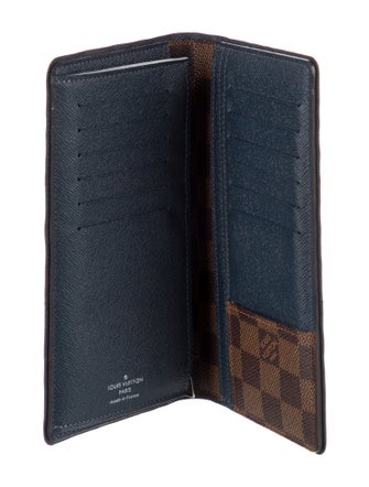 Louis Vuitton Damier Ebene Pattern Coated Canvas Brazza Wallet