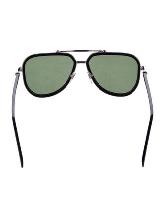 Louis Vuitton LV Signature Duo Pilot Aviator Sunglasses