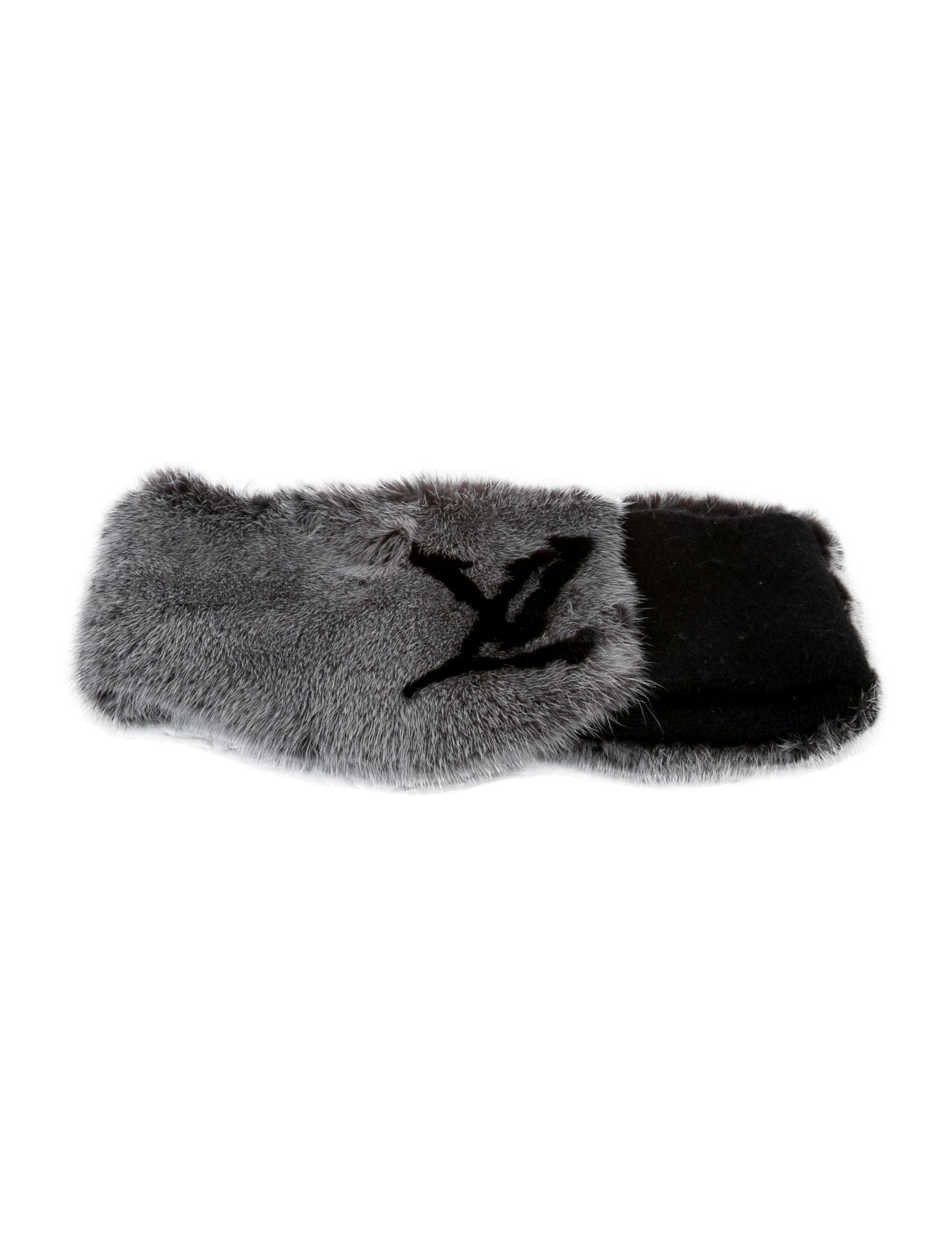 Louis Vuitton Mink Trim Cashmere Headband