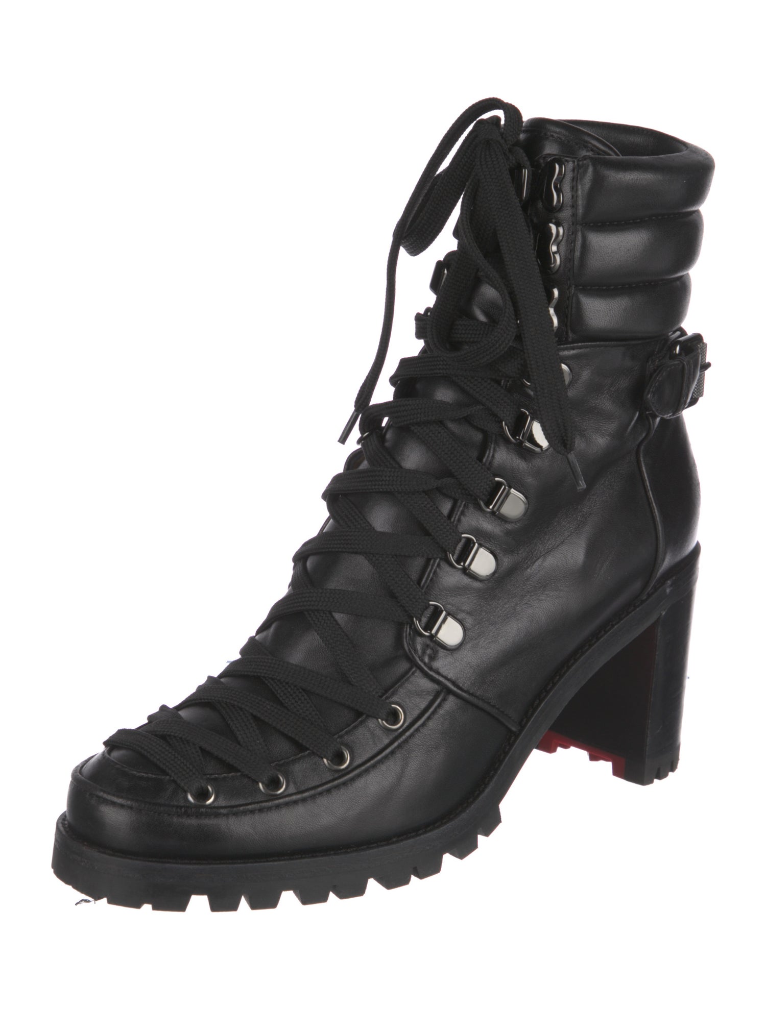 Louis Vuitton Leather Lace-Up Boots