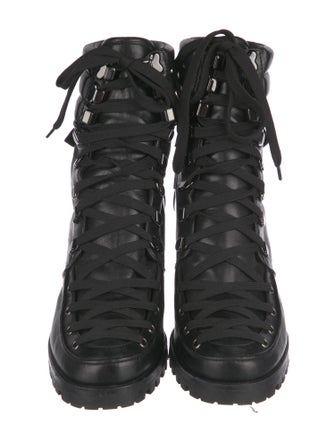 Louis Vuitton Leather Lace-Up Boots