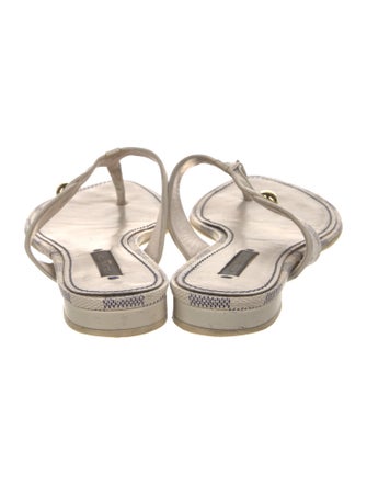 Louis Vuitton Damier Azur Pattern T-Strap Sandals