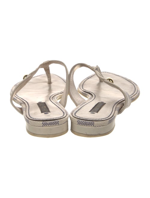Louis Vuitton Damier Azur Pattern T-Strap Sandals