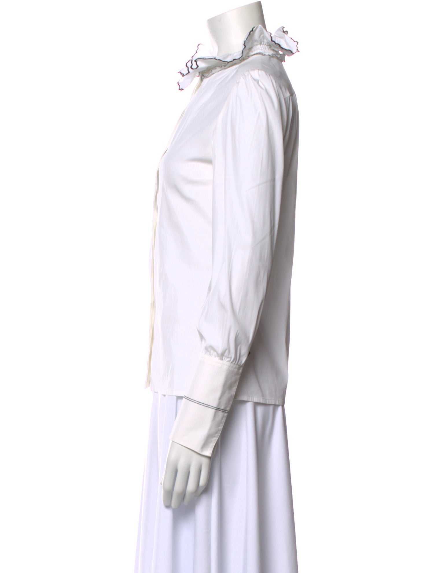 Louis Vuitton 2016 Mock Neck Button-Up Top