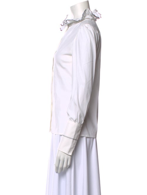 Louis Vuitton 2016 Mock Neck Button-Up Top