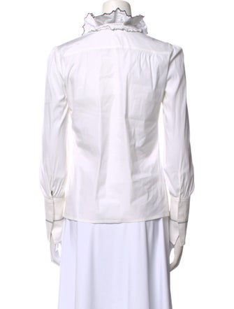 Louis Vuitton 2016 Mock Neck Button-Up Top